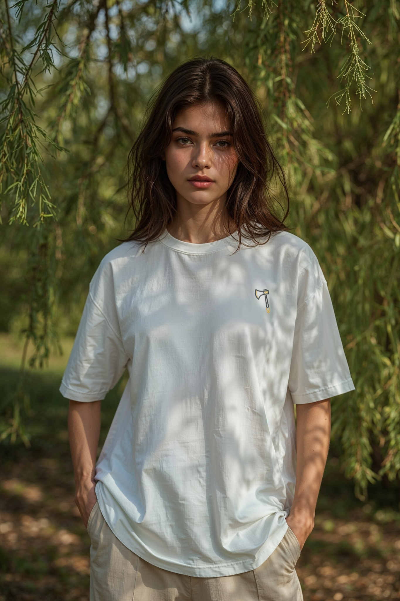 Modelo camisa Branca